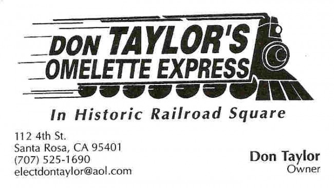 Don Taylor's Omelette Express is a West End Sponsor
