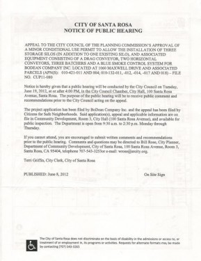 Notice of Public Hearing BoDean Asphalt