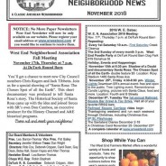 West End  November Newsletter is out!