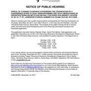 Public Hearing: Quick Pick Market November 30th