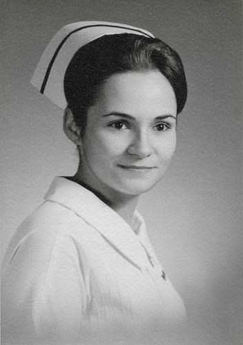 Photo of Susan as a young nurse.